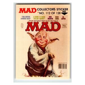 MAD Yoda Cover Collectors Sticker 1983 E.C. Publications No. 112/128